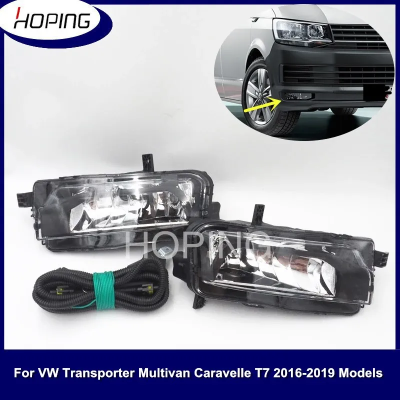 Hoping Front Bumper Fog Light Fog Lamp With Wiring  For Volkswagen Multivan Caravelle Transporter T6 T7 2016 2017 2018