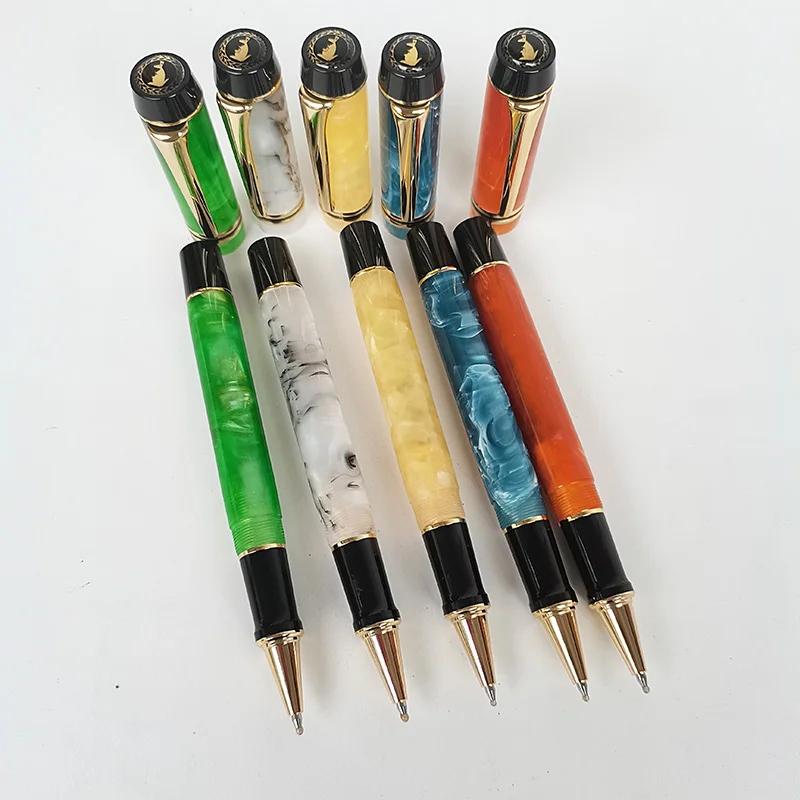 New Kaigelu 316A Roller Pen  Beautiful Marble Amber Pattern Ink Pen Writing Gift for Office Business Black Ink 0.5MM