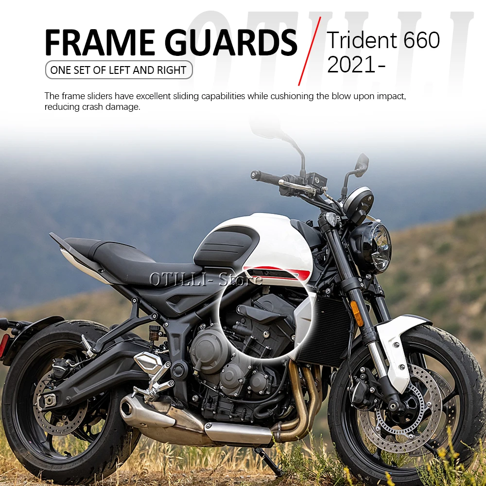 New For Trident660 For Trident 660 Falling Protection Motorcycle Frame Slider Fairing Guard Crash Pad Protector 2021 2022