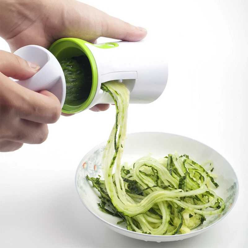 LMETJMA Heavy Duty Spiralizer Gemüseschneider Gemüsespiralschneider Cutter Zucchini Pasta Nudel Spaghetti Maker KC0335