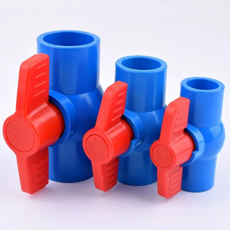 1-3pcs 20 25 32 40 50 63mm Blue PVC Globe Valve Agriculture  Garden Irrigation Water Pipe Connectors Water Supply Fittings Joint