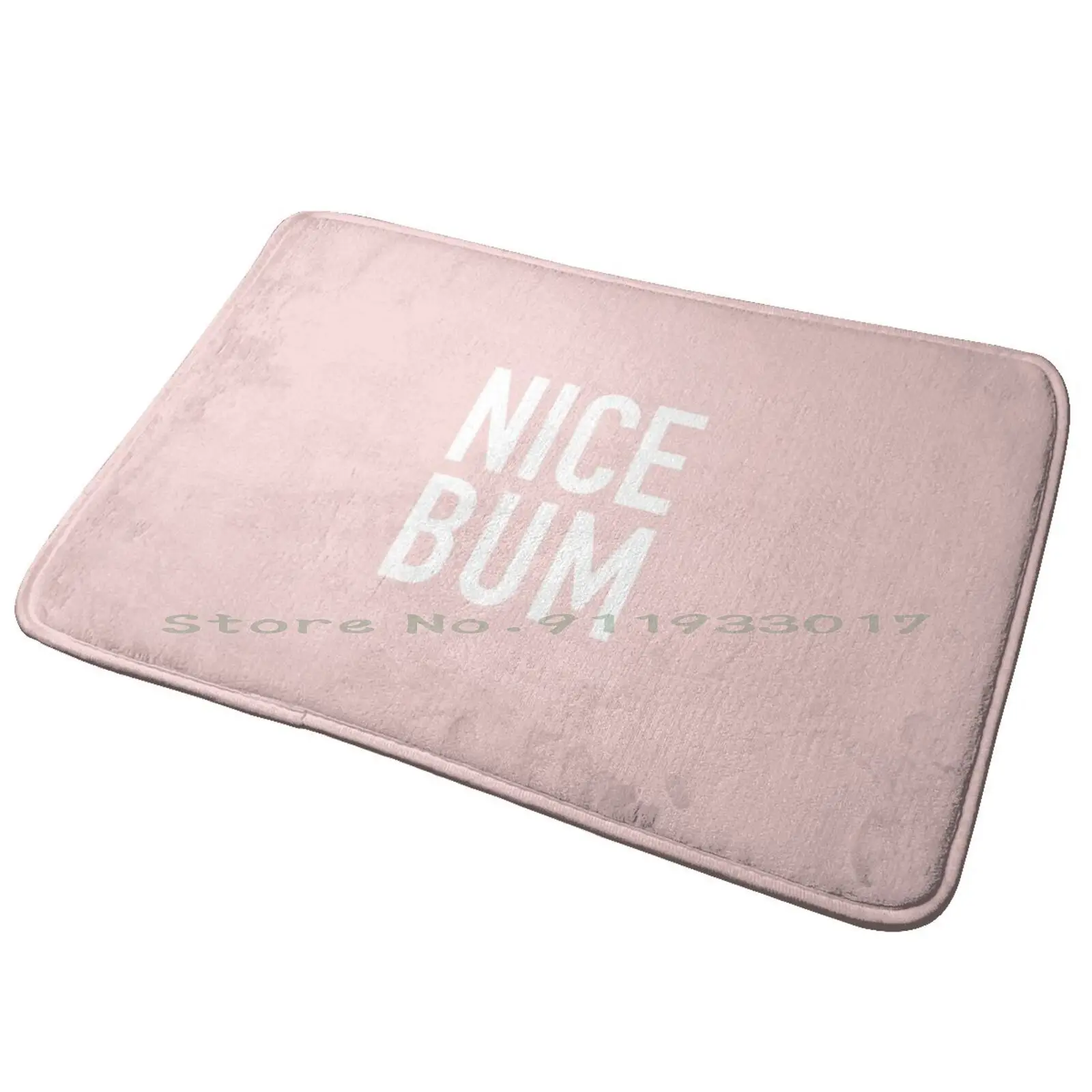 Nice Bum Entrance Door Mat Bath Mat Rug Nice Bum Typography Feminism Quote Office Inspirational Motivational Woman Strong Girl