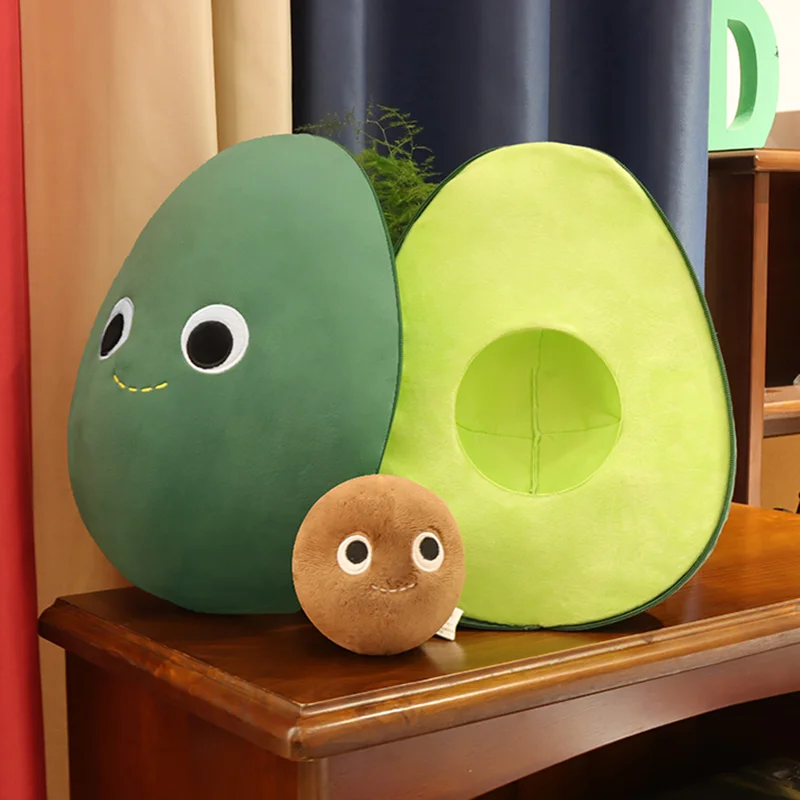 35cm Fun Avocado Plush Toys Creativey Avocado Doll Kawaii Soft Stuffed Fruit Pillow Christmas Birthday Gifts for Children