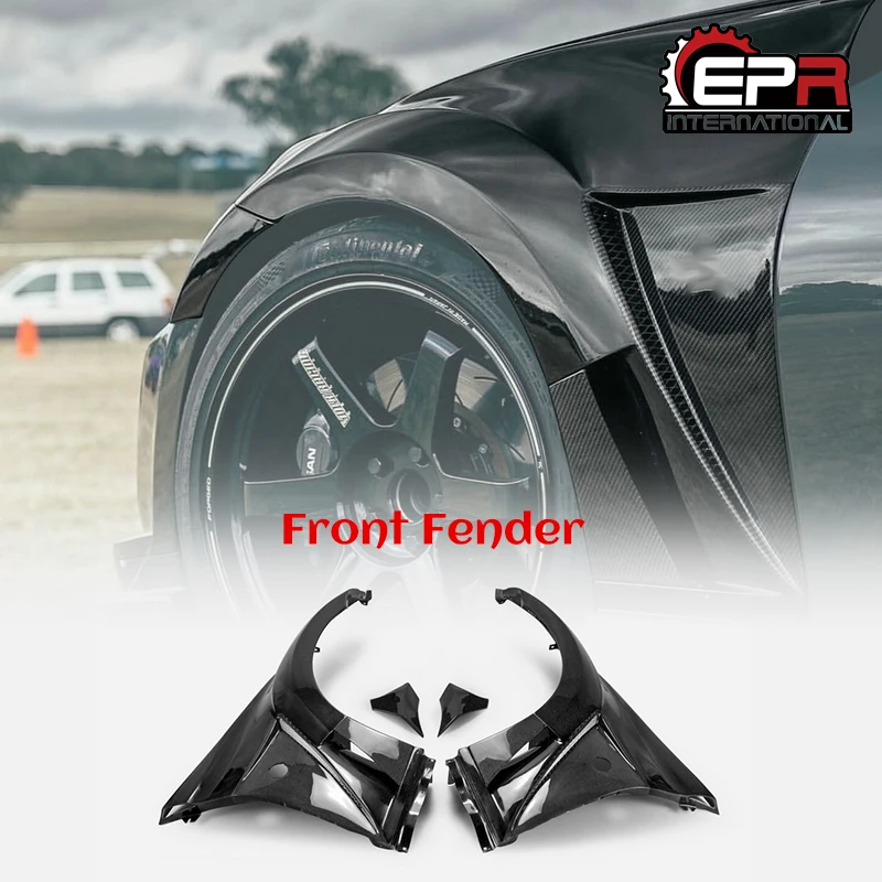 

Car-styling VRS Style Portion Carbon Fiber Front Fender With FRP Fiberglass Front Bumper Extension For Nissan 2009 On 370Z Z34