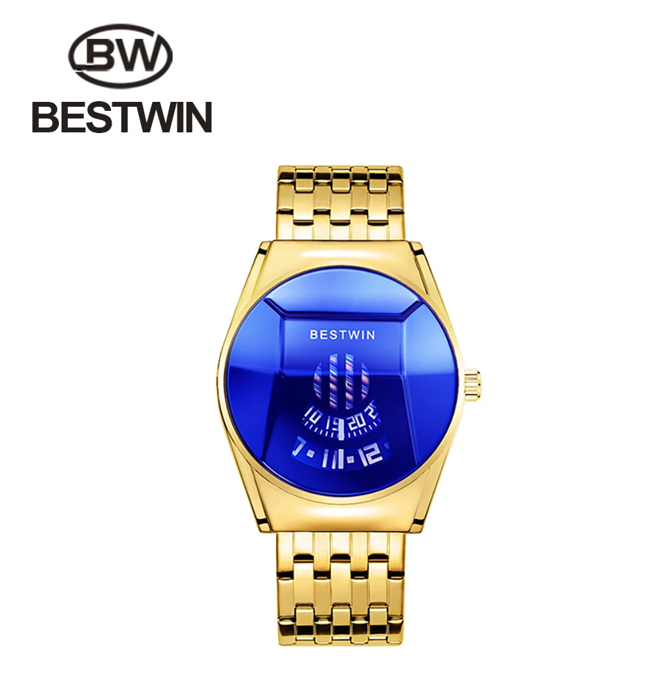 BESTWIN Top Brand Luxury Watches Women Super Slim Mesh Stainless Steel Casual Quartz Clock Ladies WristWatch Relogio Feminino