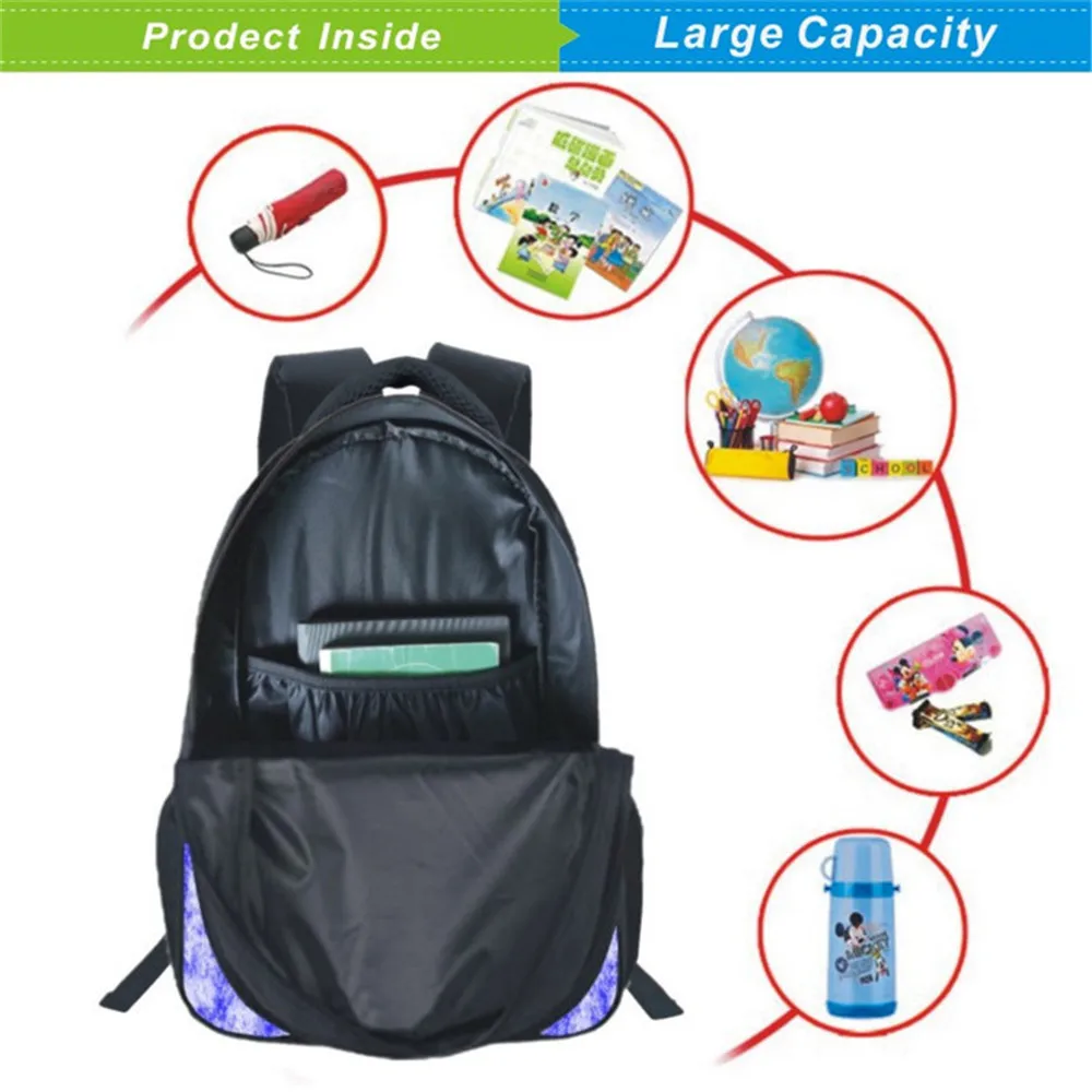 Dinosaur Printed  School Bag Backpack Teens Storage Bag Travel Bags 16 Inches School Bag Children Rucksack Casual Bag Mochila