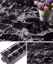 Black Wallpaper Black Peel and Stick Wallpaper Marble Counter Top Stick on Film Backsplash Self Adhesive Wallpaper Waterproof