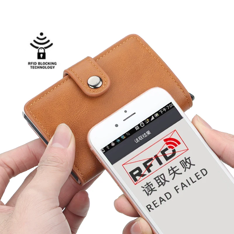 2024 New Card Holder Rfid Automatic Bomb Card Bank Card Holder Metal Aluminum Shell Anti-magnetic Card Holder