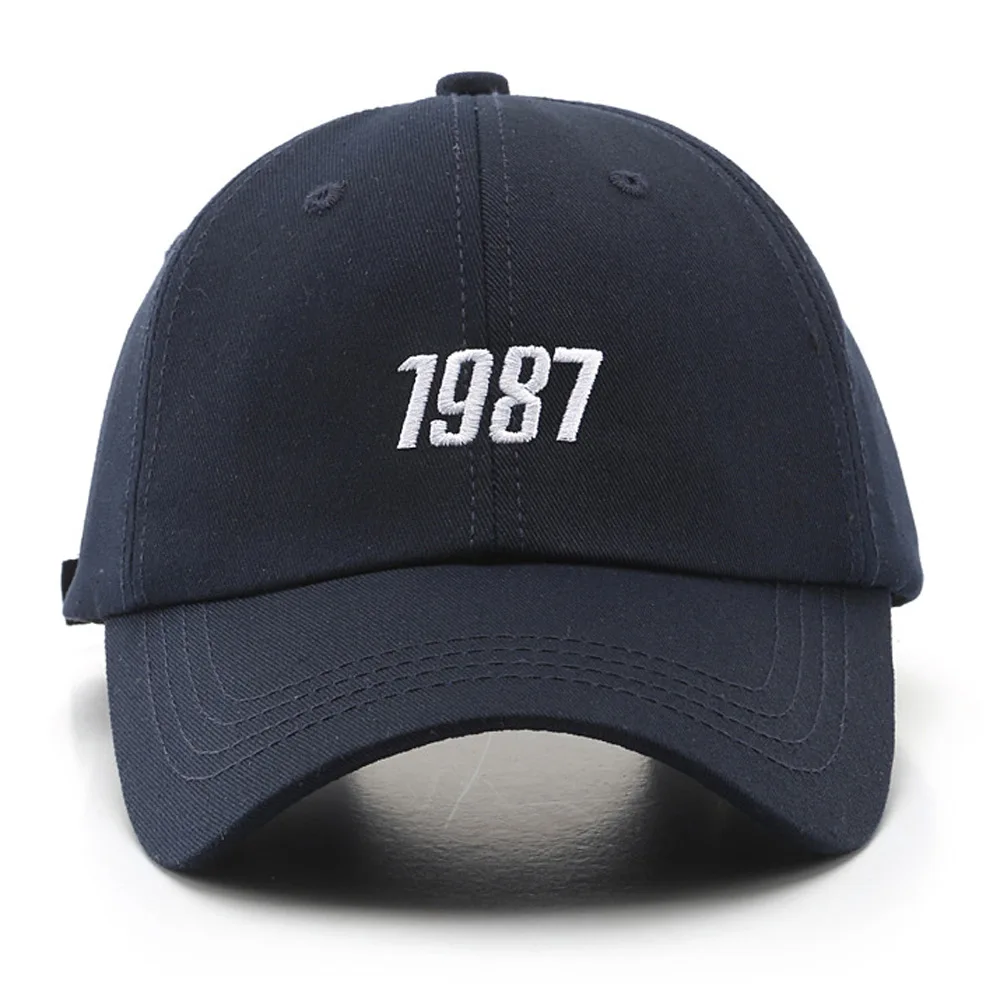 Embroidered Baseball Caps with Numbers Casual Fitted Hats for Men Women Beige Blue Black Khaki