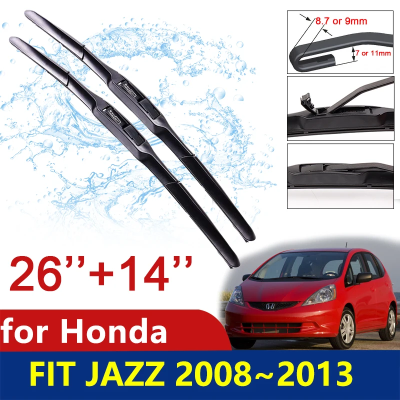 

Car Wiper Blades for Honda Fit Jazz 2008~2013 Front Window Windscreen Windshield Brushes Car Accessories GE6 GE7 GE8 GE9 2010