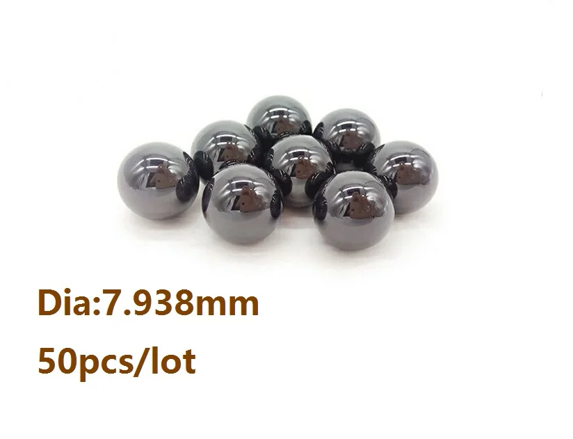 

50pcs/lot 5/16" Diameter 7.938mm ceramic ball Si3N4 Silicon Nitride bearing balls G5 7.938mm