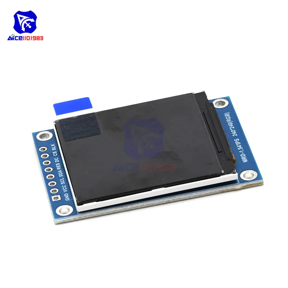 diymore 1.54 inch IPS LCD Display Screen Module 240x240 LCD Board ST7789 Driver 8 Pin IIC SPI Interface for Arduino 3.3V