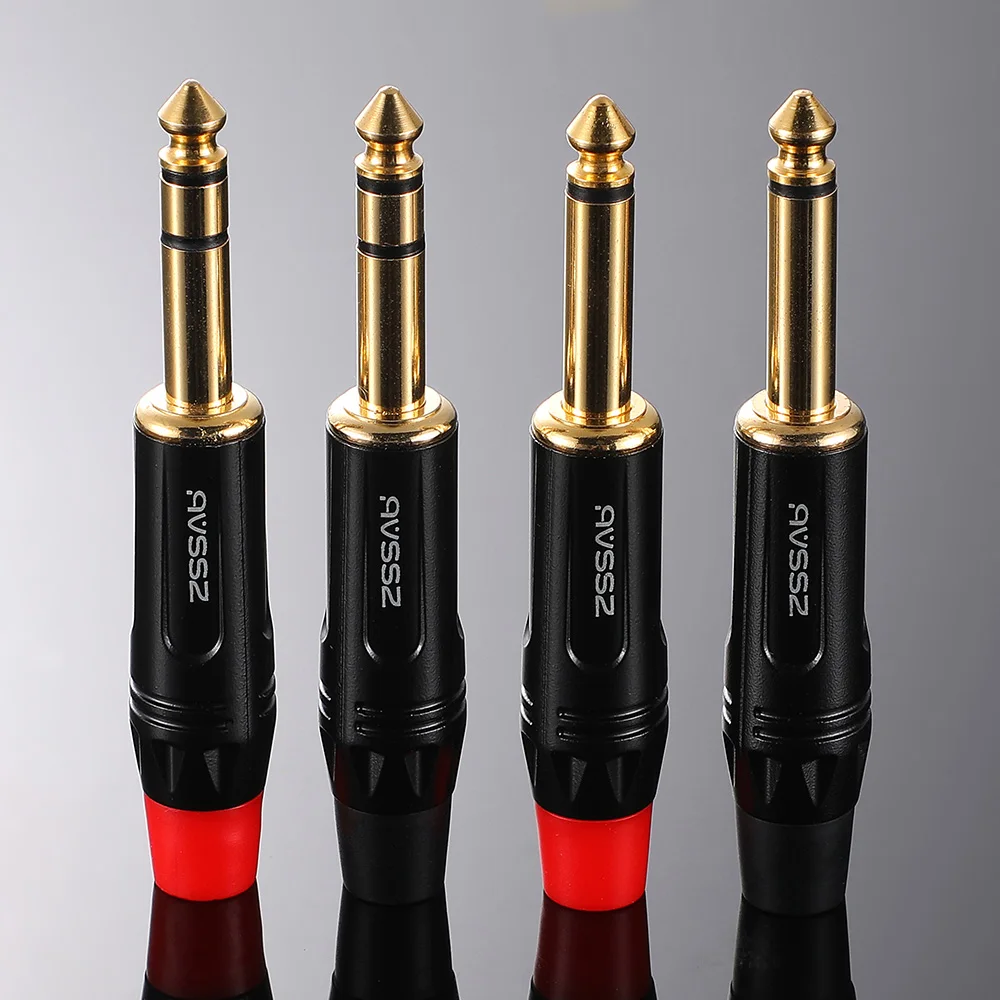 6,35/6,5 TS Mono TRS Stereo 2/3 Kern Schweißen Stecker Gitarre Kabel Musical Instrument Audio Mikrofon Kabel Gerade kopf Ellenbogen Stecker – Detail 21