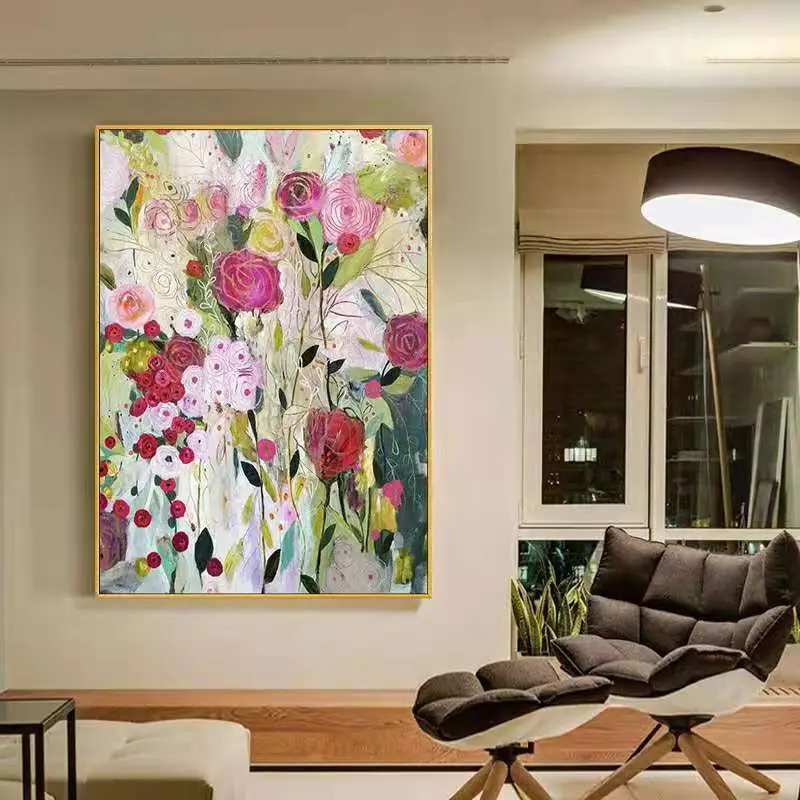 GATYZTORY 60*120 centimetri fai da te pittura con i numeri per adulti fiore Pittura dai numeri della decorazione della casa opere d\'arte