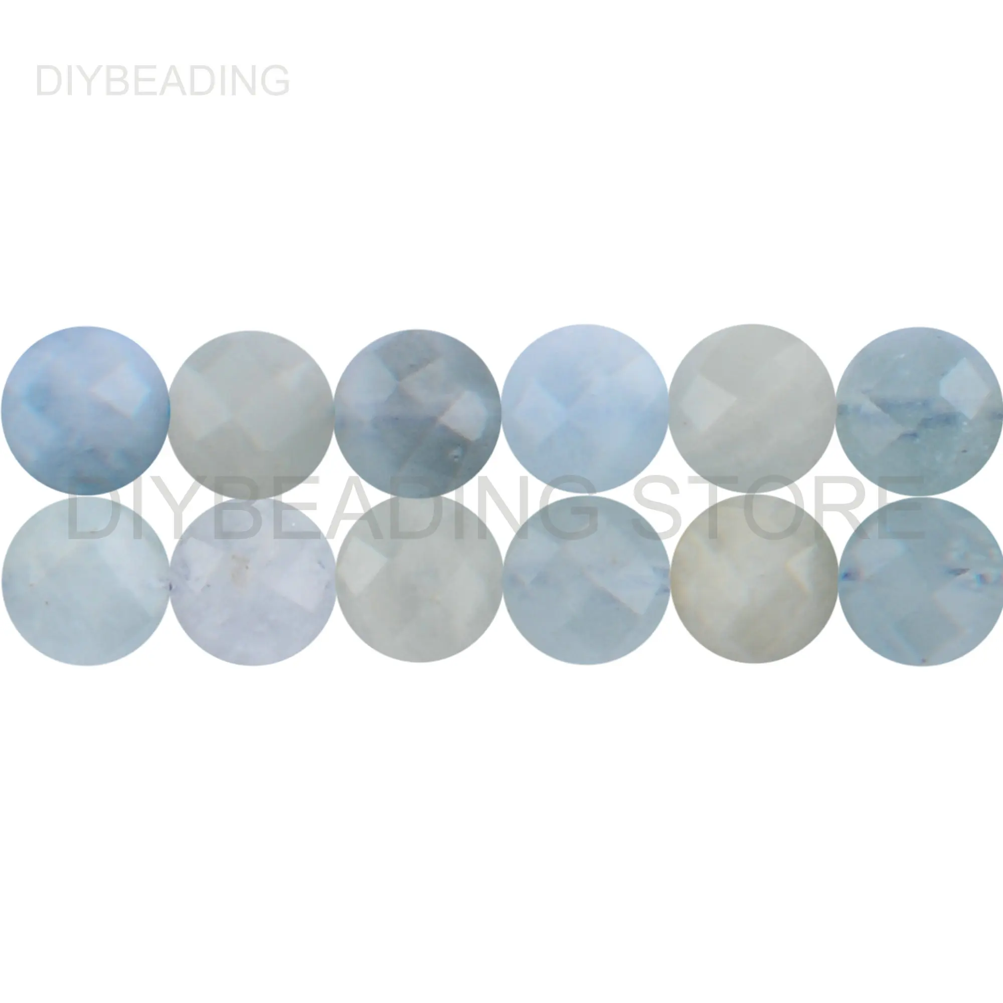 Healing Stone Beads Bulk Wholesale Natural Fancy Aquamarine Undyed 100 Natural Stones for Mala Yoga Jewelry Making 6-12mm