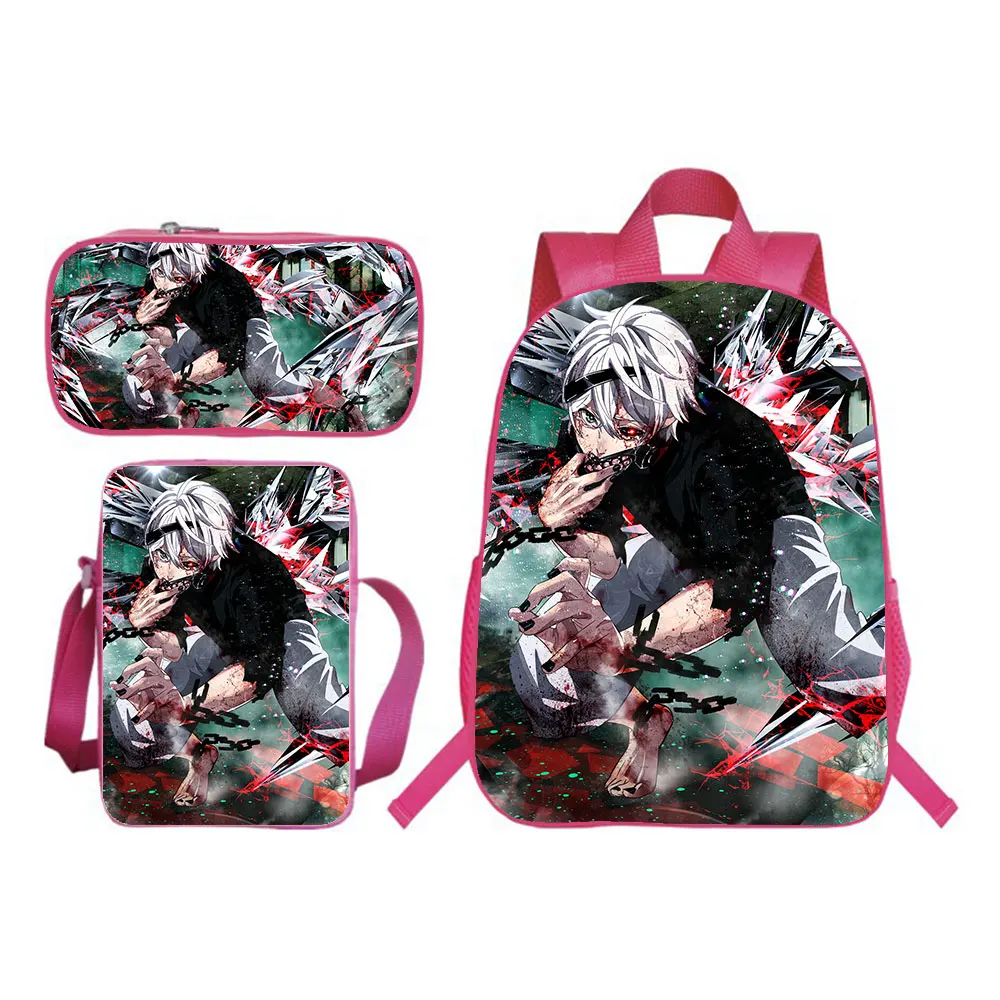 

3D Anime Tokyo Ghoul School Bags Backpack 3Pcs Set Jackherelook Tokyo Ghoul Harajuku Boys Girls Schoolbag Kids Bookbags Mochilas