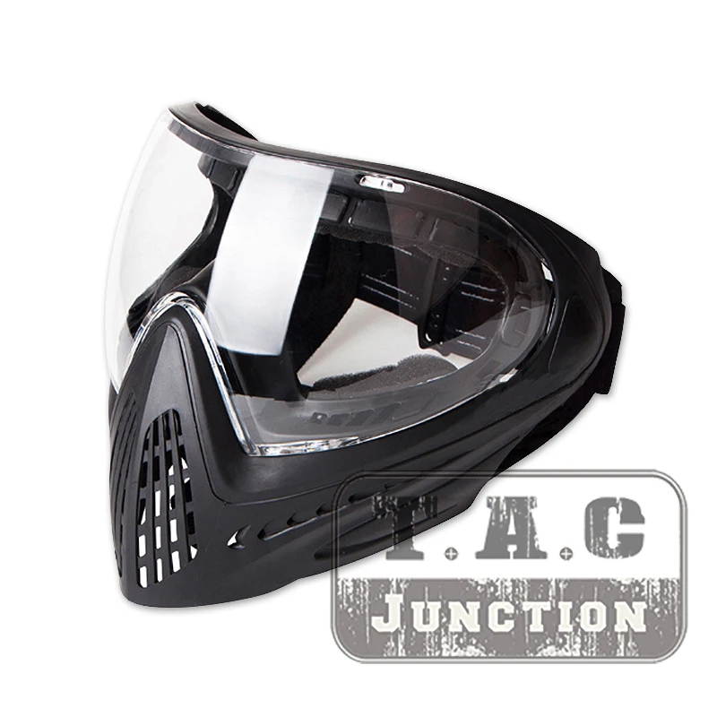 

Однослойная маска на все лицо F1 для страйкбола, стрельбы, с высоким зрением, регулируемые тактические очки для пейнтбола, термопротивотуманная маска с линзами