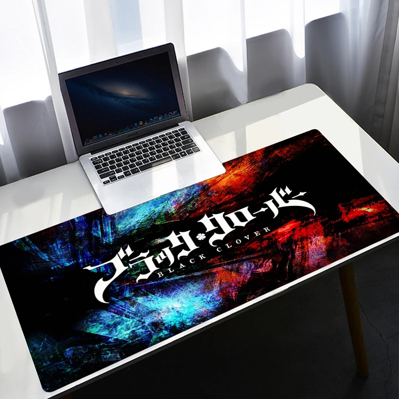 Black Clover Mouse Pad Large 900X400 Kawaii Gaming Accessories Computer Desk Mousepad XXL Non-slip Keyboard Long Big Mouse Mat