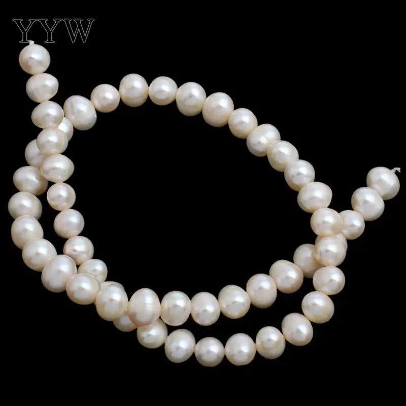 

Grade AA 8-9mm Cultured Potato Beads Natural White Freshwater Pearl Beads For Women DIY Making Jewelry Bracelet Accessory 15.5"