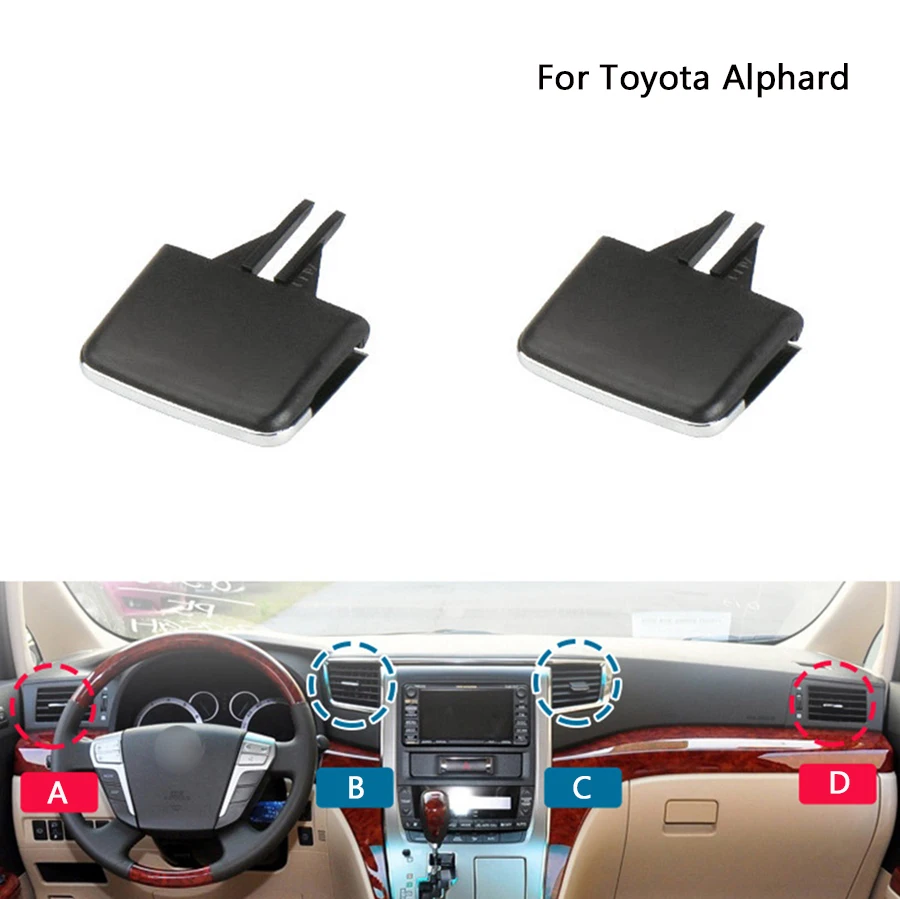 Car Front Air Conditioning A/C Air Vent Outlet Tab Air Conditioning Leaf Adjust Clip Repair Kit for Toyota Alphard