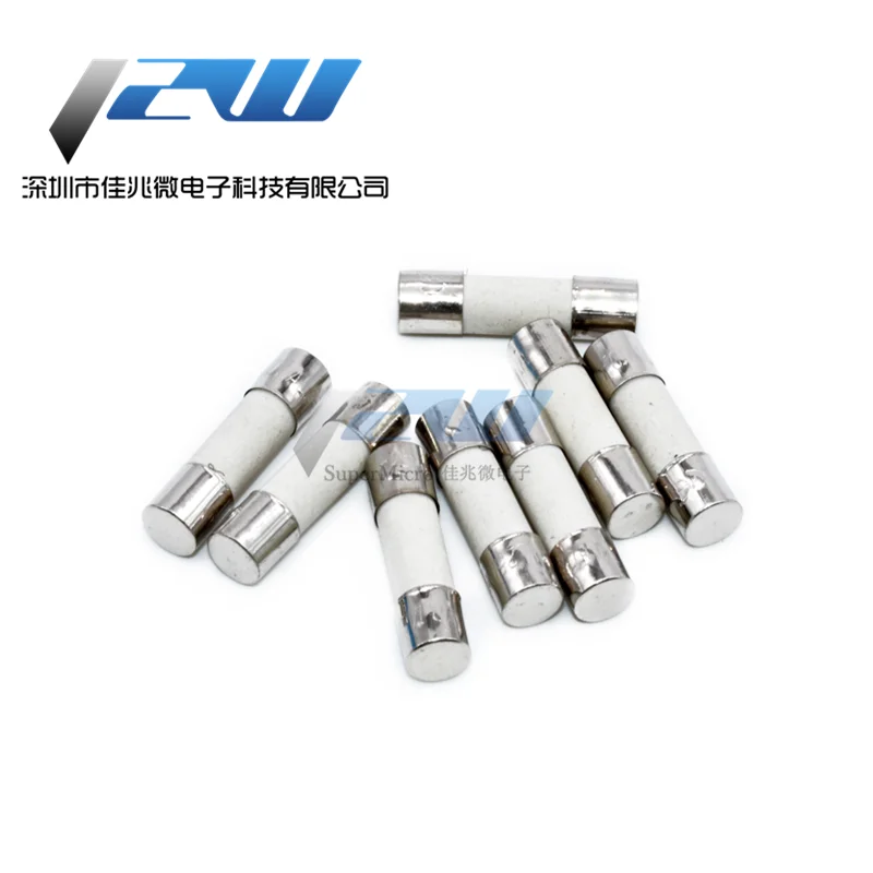 10pcs Fast blow Ceramic Fuse 5mm x 20mm 6x30 T 0.5A 1A 2A 3A 4A 5A 6A 8A 10A 13A 15A 16A 20A 30A 250V Car Cigar Microwave Oven