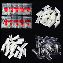 500pcs Straight Square Tips C Curve Half Cover False Nails French Acrylic Salon Art Gel UV Extension Fake Tip Nails For DIY