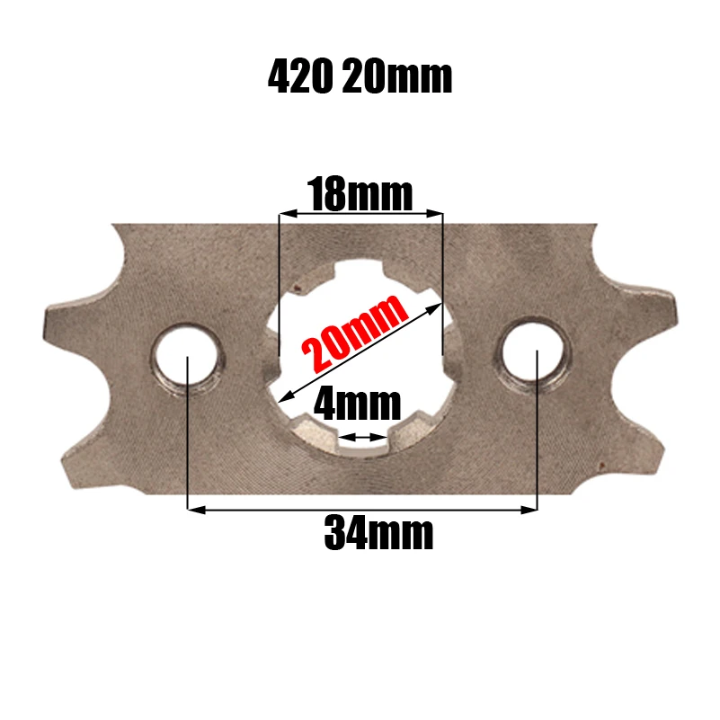 420 17T 17mm 20mm Drive Front Counter Sprocket ATV PitBike Lifan YX Loncin 125 140CC