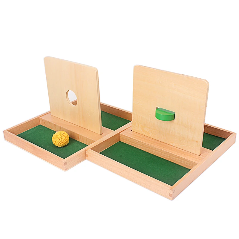 Imbucare caja de juguetes sensoriales Montessori con caja, discos horizontales verticales de madera, juguetes básicos y de habilidades para la vida,