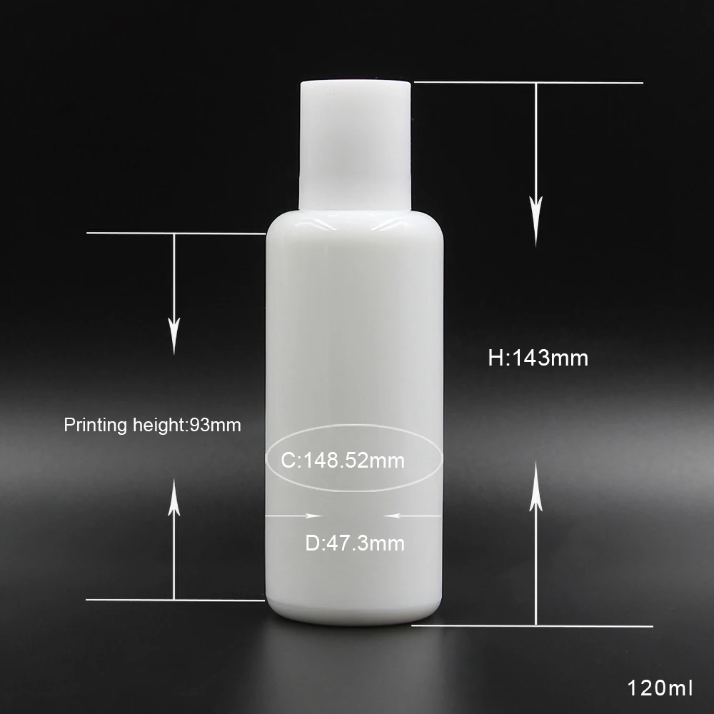 120ml empty  glass opal pearl white essential oil refillable bottle dispenser for lotions or essences