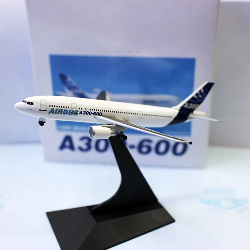 1/400 Scale 300 A300-600  Plane Model Alloy with Lading Gear Aircraft toy collectible display Airplanes