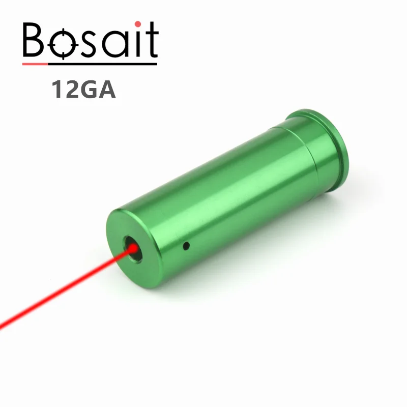 12GA Laser Bore Sight Battery inclusa 12G Red Laser collimatore 12Gauge Boresighter