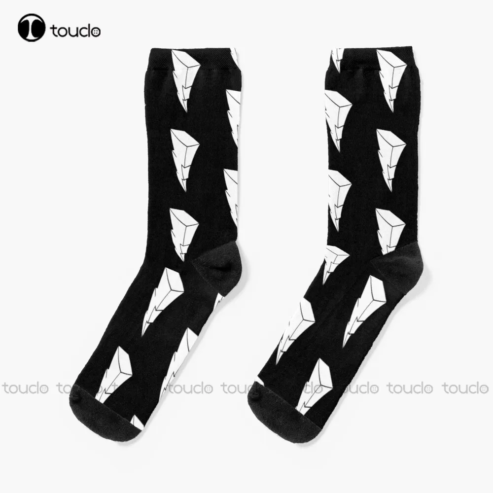 

Black Ranger Lightning Symbol Socks Socks For Men Personalized Custom Unisex Adult Teen Youth Socks 360° Digital Print