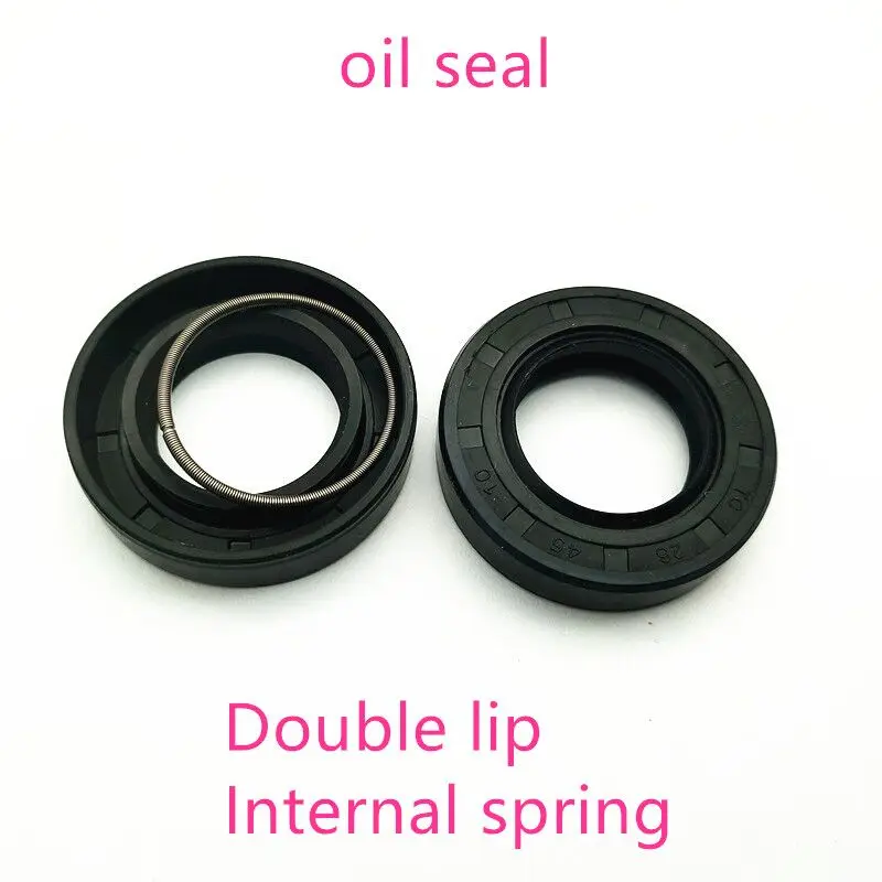 NBR framework oil seal TC10 11 12 13 14*20*9.5 9 4 7 5 5.5 6 4.5 double lip with clamp spring