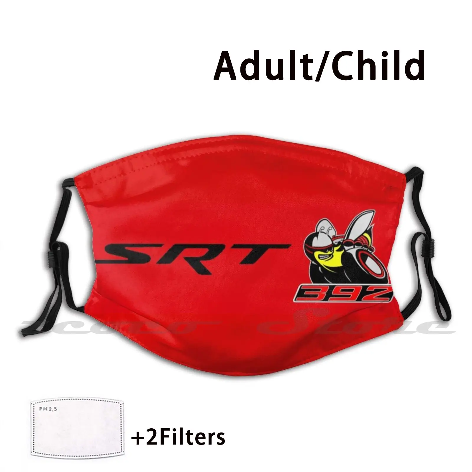 Srt 392 Mask Adult Child Washable Pm2.5 Filter Logo Creativity Demon Challenger Hellcat Mopar Mopar Or No Car Super Car Muscle