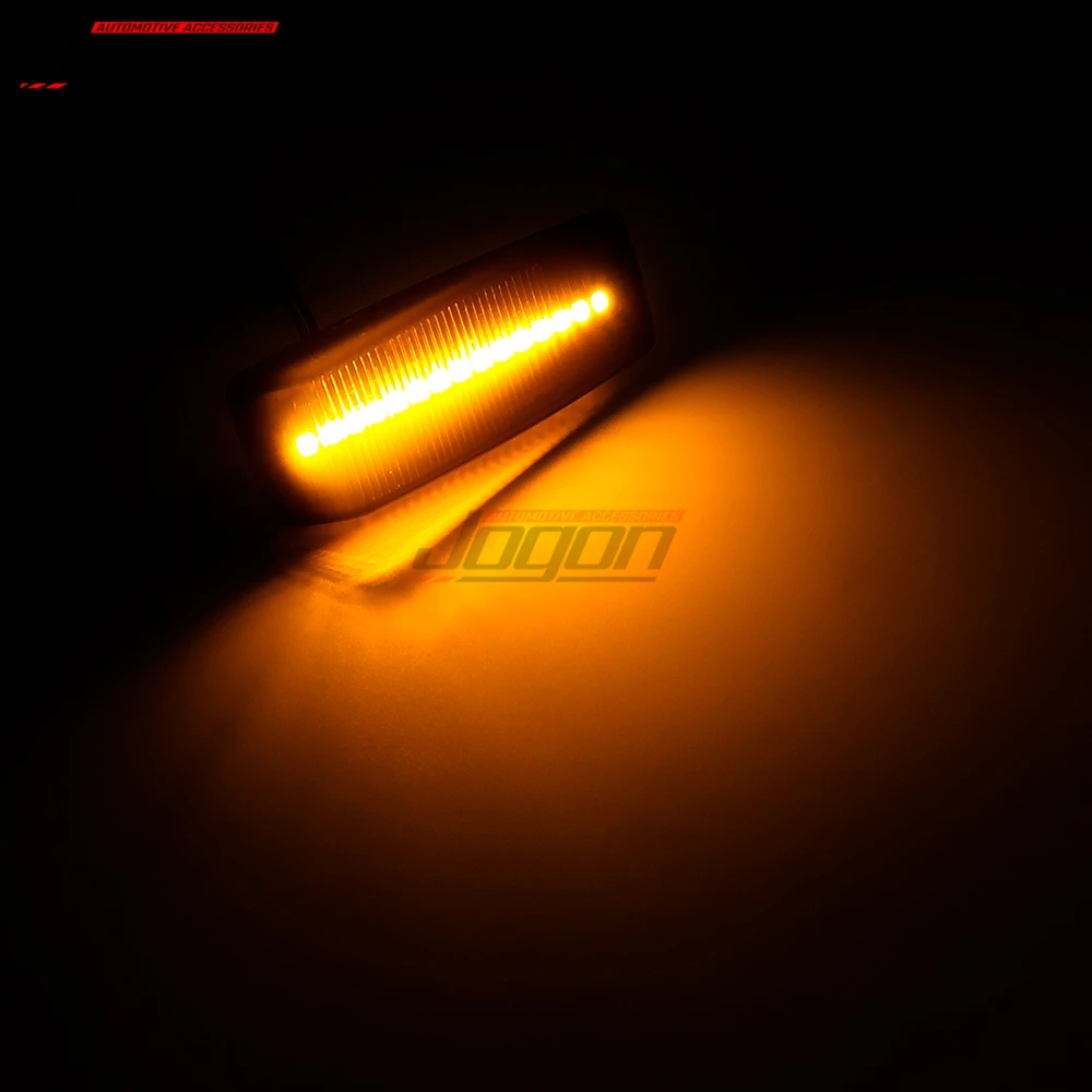 Dynamic LED Side Marker Turn Signal  Light For Mercedes Benz C E S SL Class W201 190 W202 W124 W140 R129