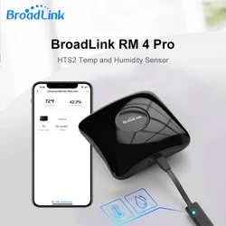 2021 Broadlink RM4 Pro IR/RF Universal Remote Controller HTS2 Temp and Humidity Sensor Work with Alexa Google Home