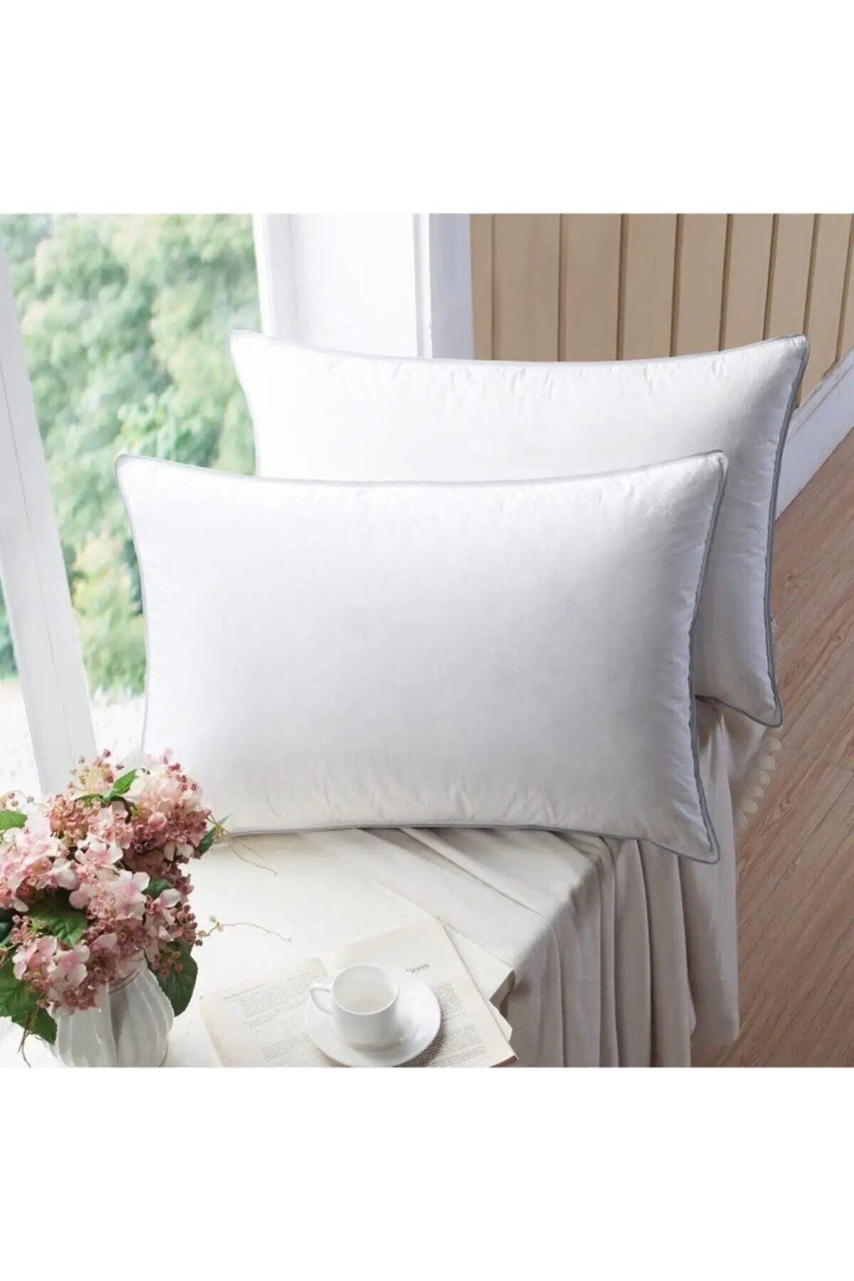 Delux Goose down Filled Pillow 2 Pcs