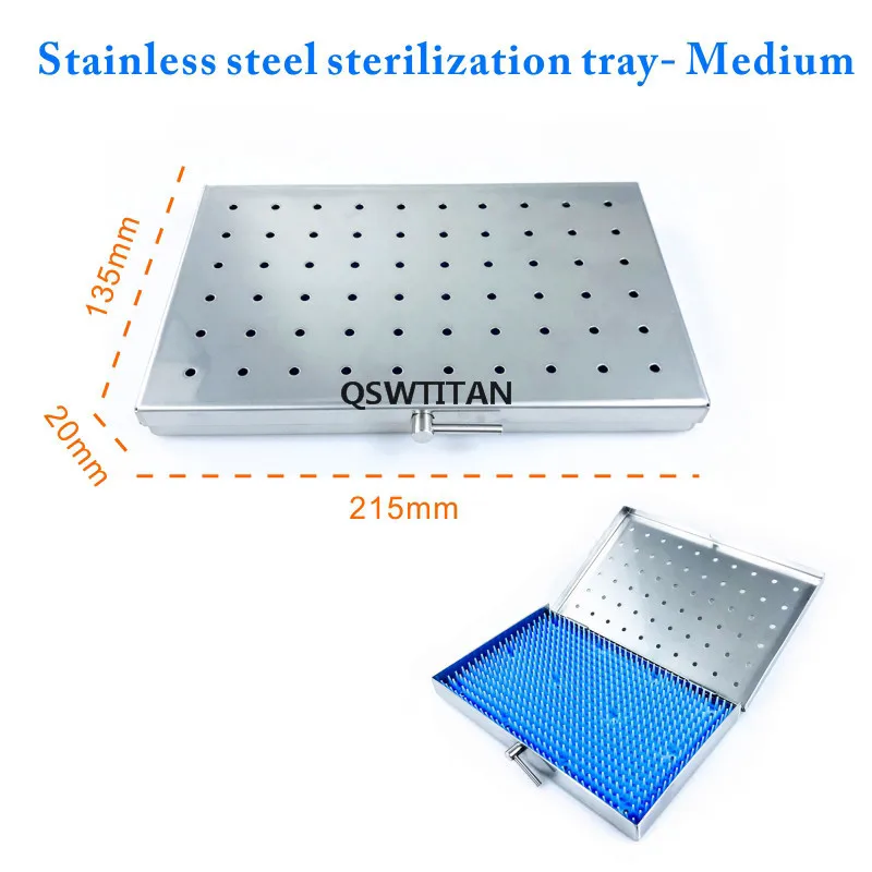 Sterilization Tray Case Stainless Steel Surgical Instrument Middle/Large Size Disinfection Box