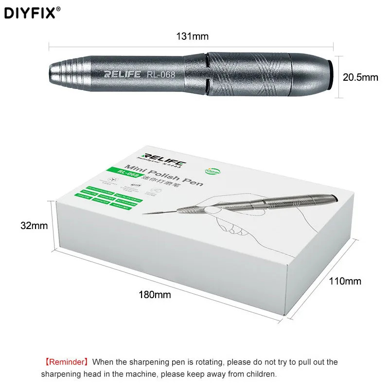 RELIFE RL-068 Mini Speed Control Polishing Pen Suitable For Engraving Grinding Drilling Cutting Cleaning Polishing CPU Repair