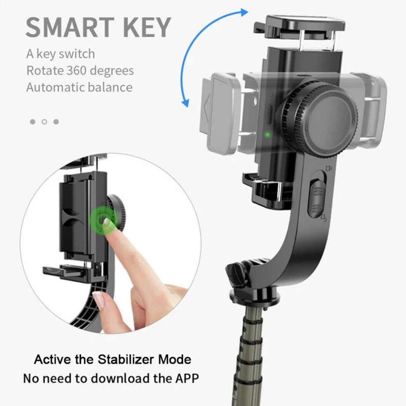 짐벌 이stabilizador 셀룰러 셀카 스틱 Stabilisateur 스마트 폰 핸드 헬드 액션 카메라 블루투스 삼각대, Gymbal paul