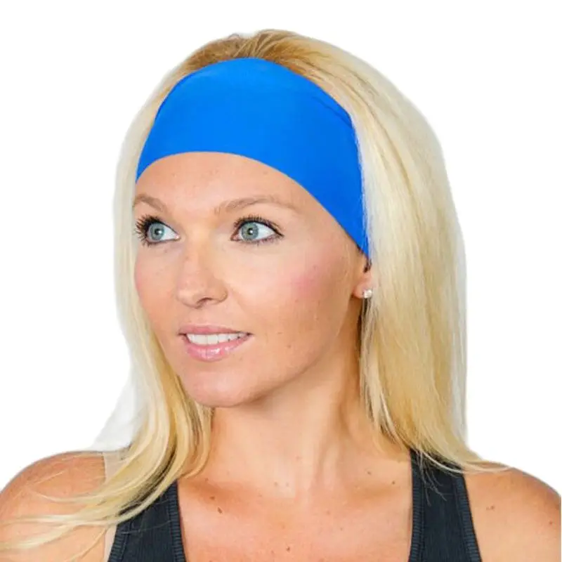 XEONGKVI 2021 New Yoga Absorb Sweat Hair Band Spring Summer Pure Color Cotton Turban Headband For Women Girl