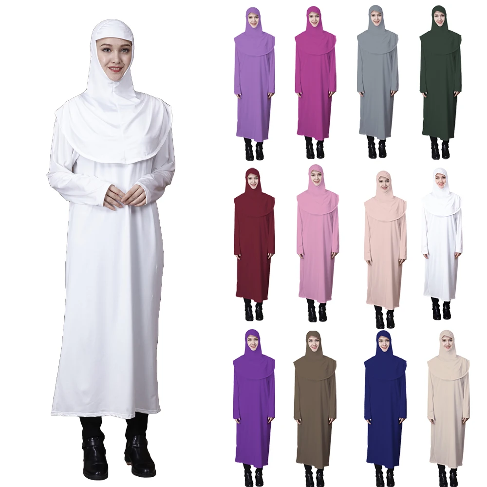 

Hooded Eid Abaya Women Prayer Garment Dress Islamic Clothing Muslim Abayas Arab Kaftan Robe Gown Overhead Kaftan Arabic Caftan