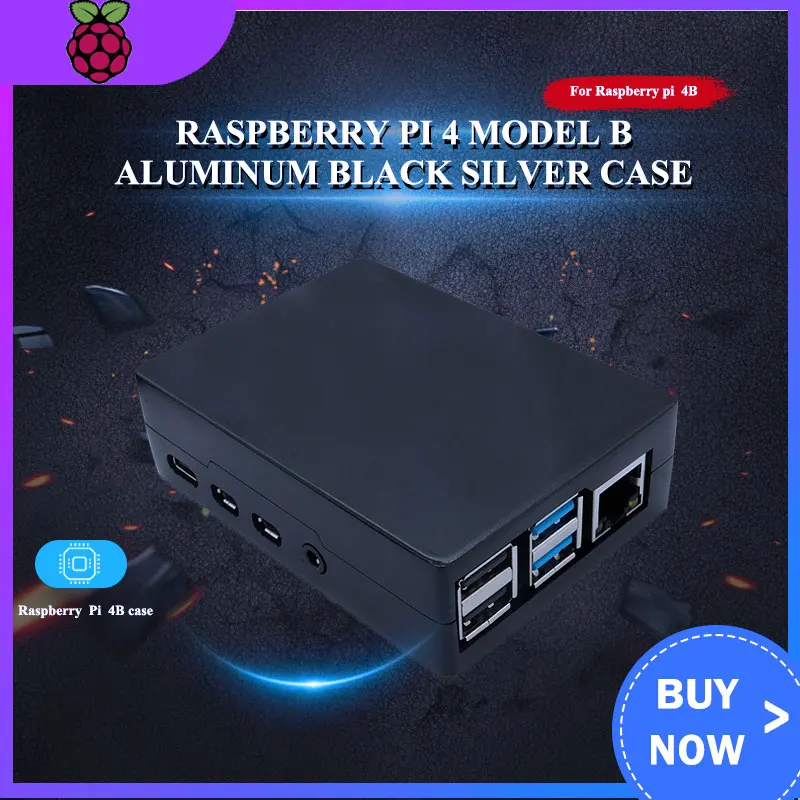 

Raspberry Pi 4 4B Metal Case Raspberry Pi Black Silver Case Aluminium Alloy Protection Cases for RPI 4/4B/3B/3B+ dropship