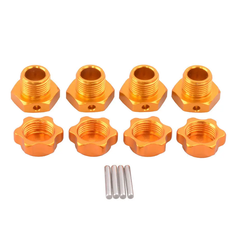 M17 17mm Aluminum Capped Wheel Hex Hubs Adapter Anti-Dust Cover Nuts for 1/8 RC Car HPI HSP Traxxas Himoto Axial Kyosho Redcat