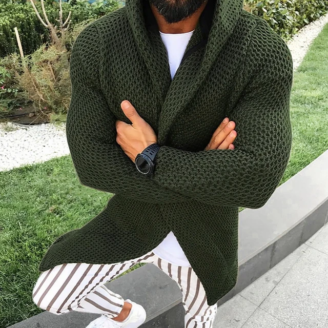 2019 Mens Sweater Coat Spring Open Stitch Casual Sweatercoat Tricot Cardigan Masculino Male Autumn Hoodies Knitted