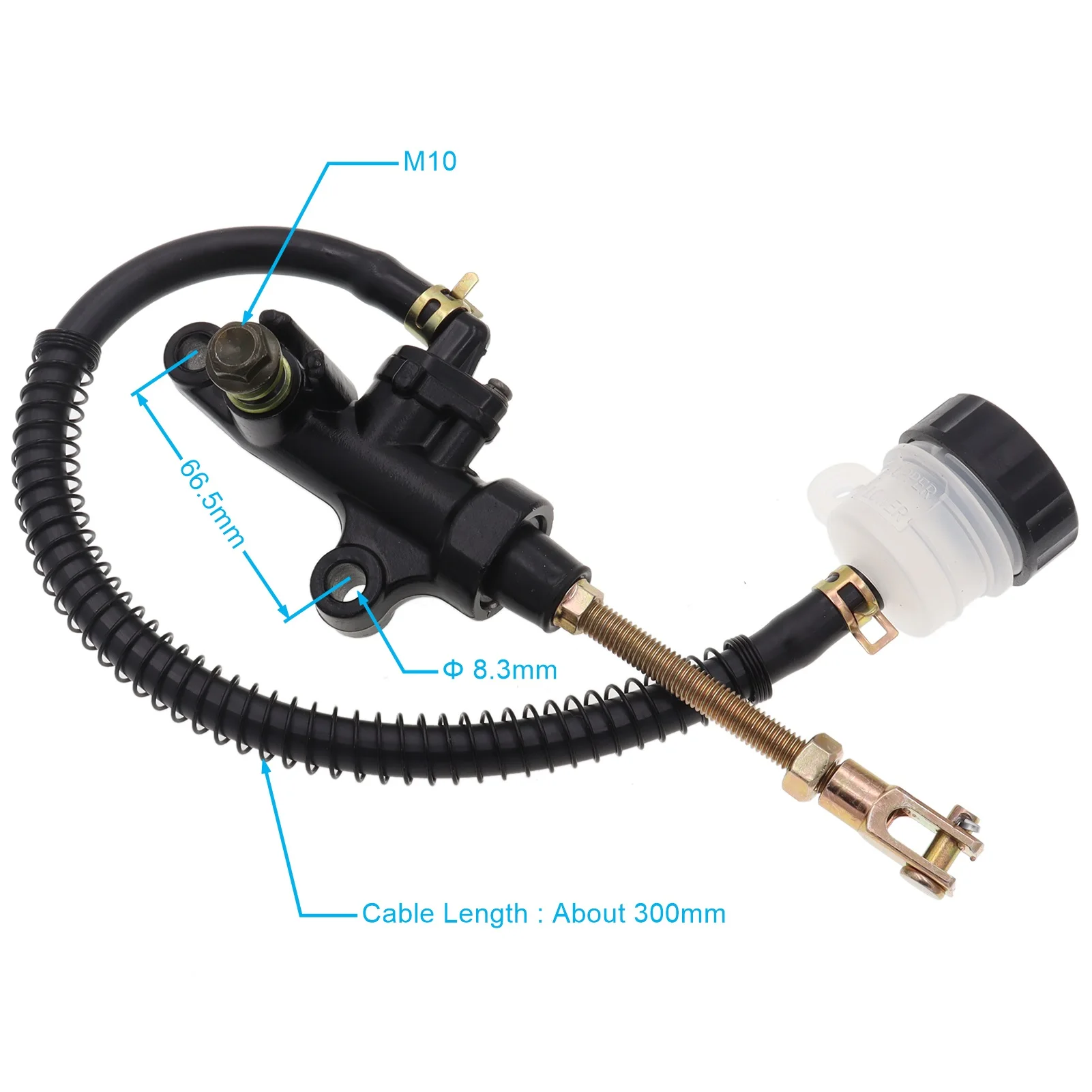 Motorcycle Rear Brake Master Cylinder Pump with Reservoir for Yamaha 1986-2006 ATV Banshee 350 YFZ350 5FK-2583V-00-00