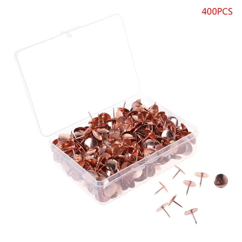 400pcs Metal Thumbtack Drawing Pins Pushpin Cork Board Photo Wall Map Markers PXPA