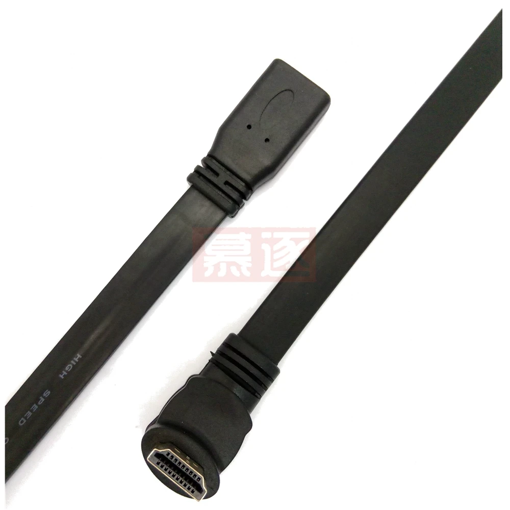 1FT شقة سليم عالية السرعة 1.4 فولت HDMI متوافق تمديد كابل 30 سنتيمتر نوع ذكر إلى ذكر الحبل AM/AM صعودا وهبوطا بزاوية