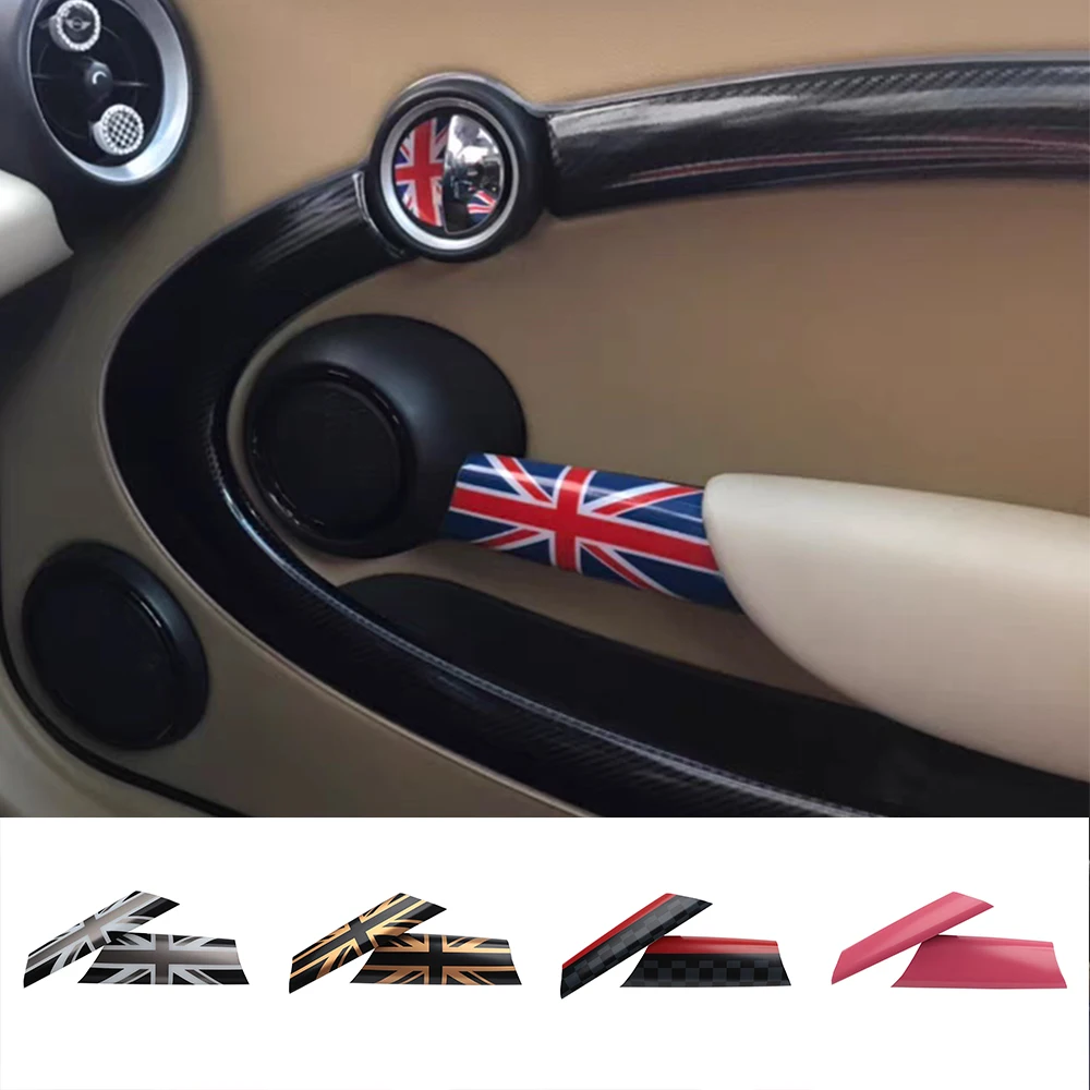 

Union Jack Car Interior Door Handle Knob Cover Modified Parts For Mini Cooper S JCW Clubman R55 R56 R58 R59 Styling Accessories