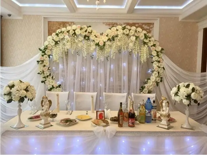 

Love heart arch new wedding balloon flower arch background frame store birthday party party performance decoration arch